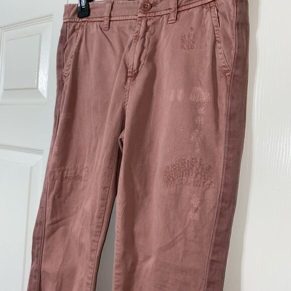 J crew distressed chino boyfriend pant rosewood - Picture 7 of 13